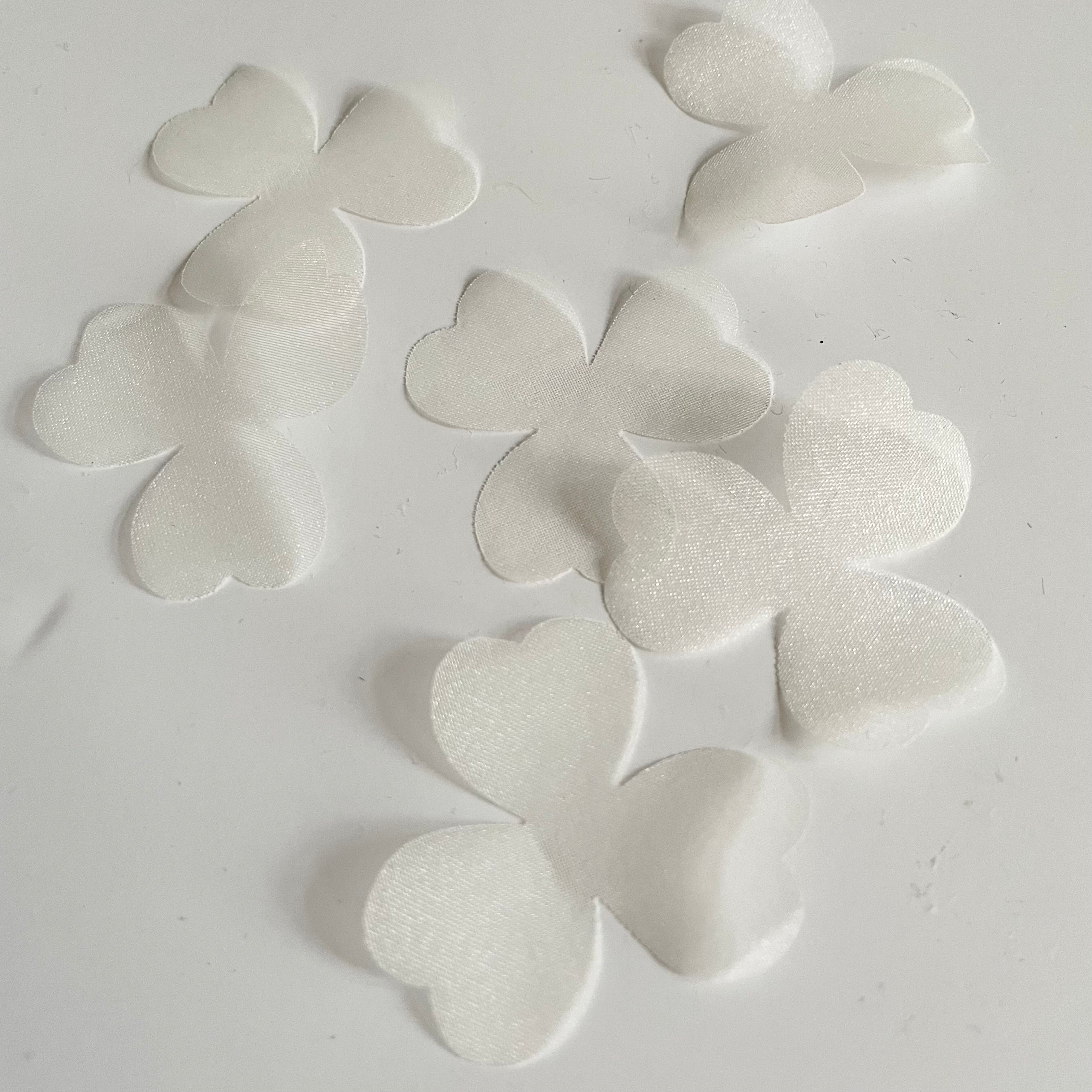 Shindo Organza Three Petal Flower - White