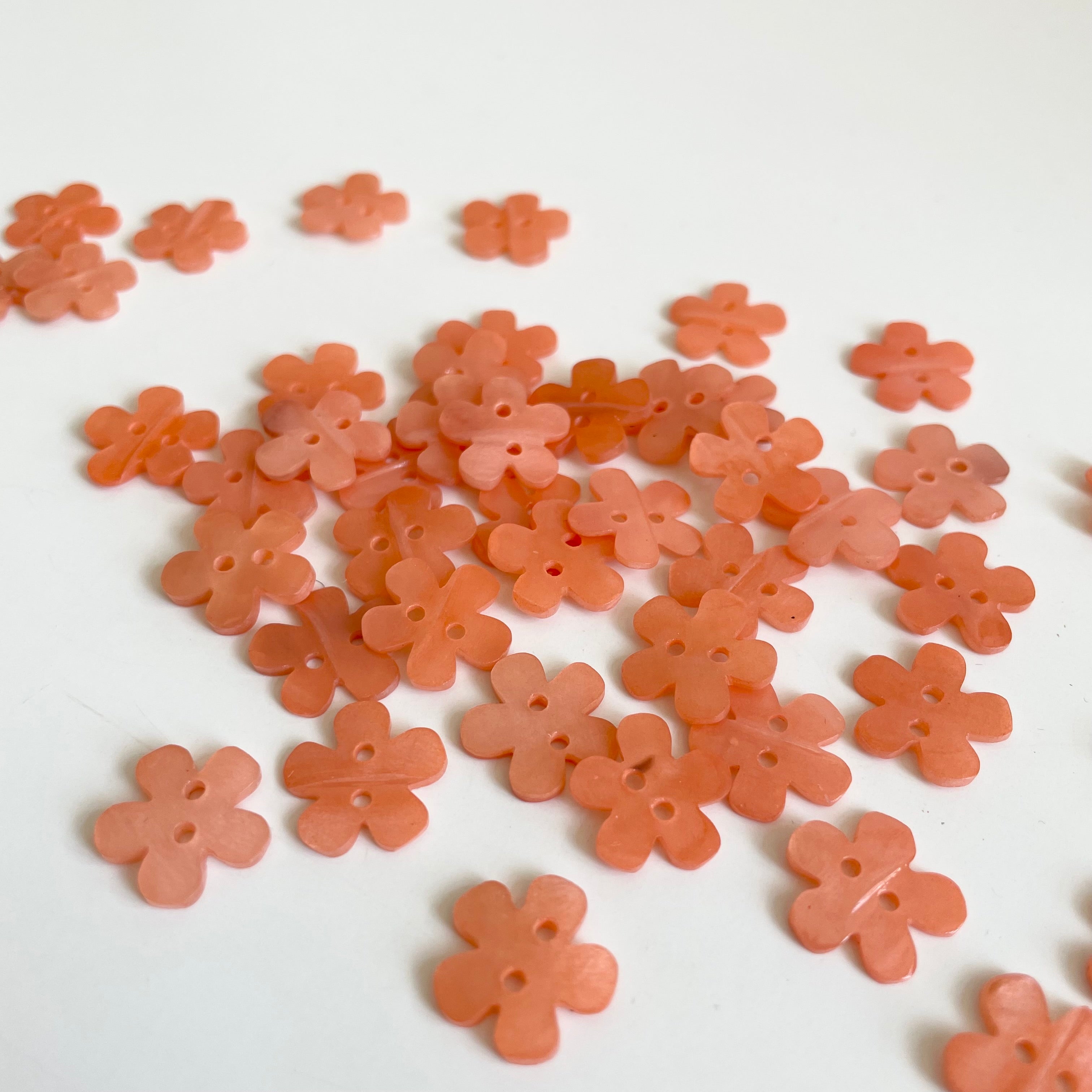 Hammershell Flower Button - Orange