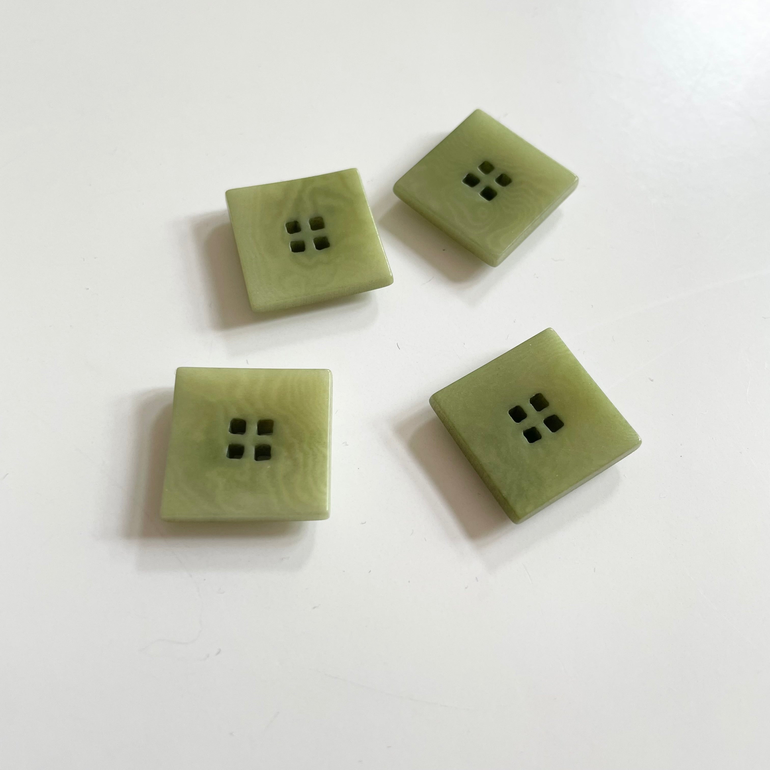 Square Button - Dark Green