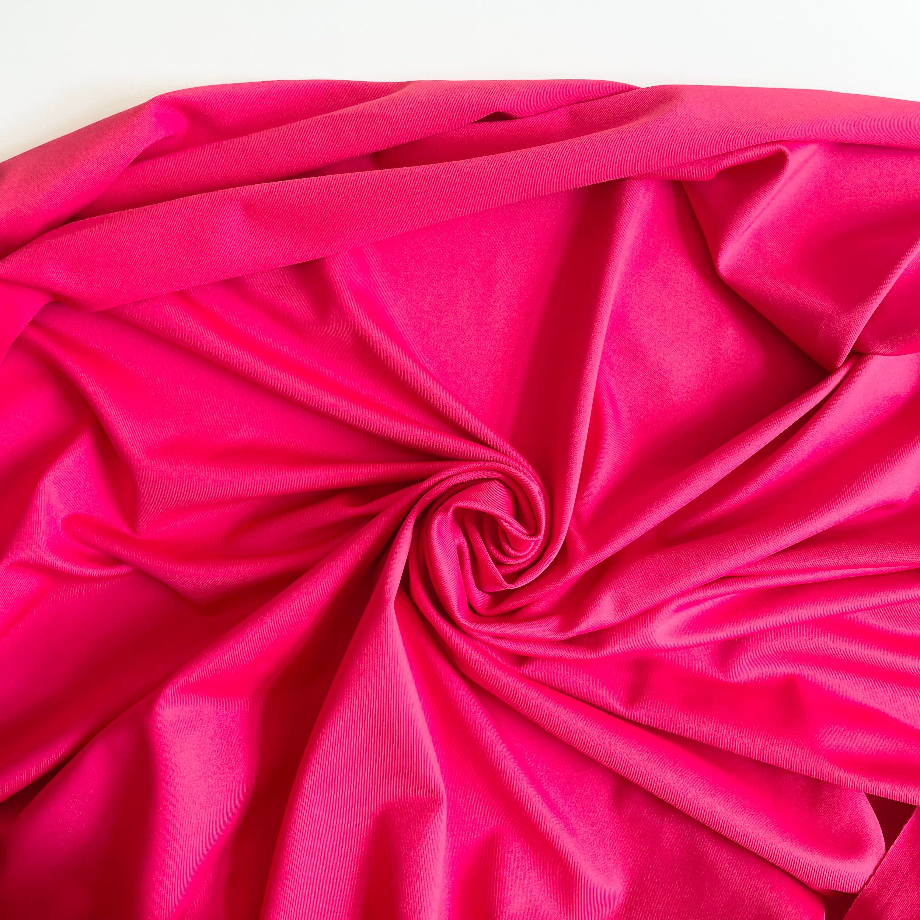 Recycled Polyester Activewear / Swimwear Fabric - Hot Pink
