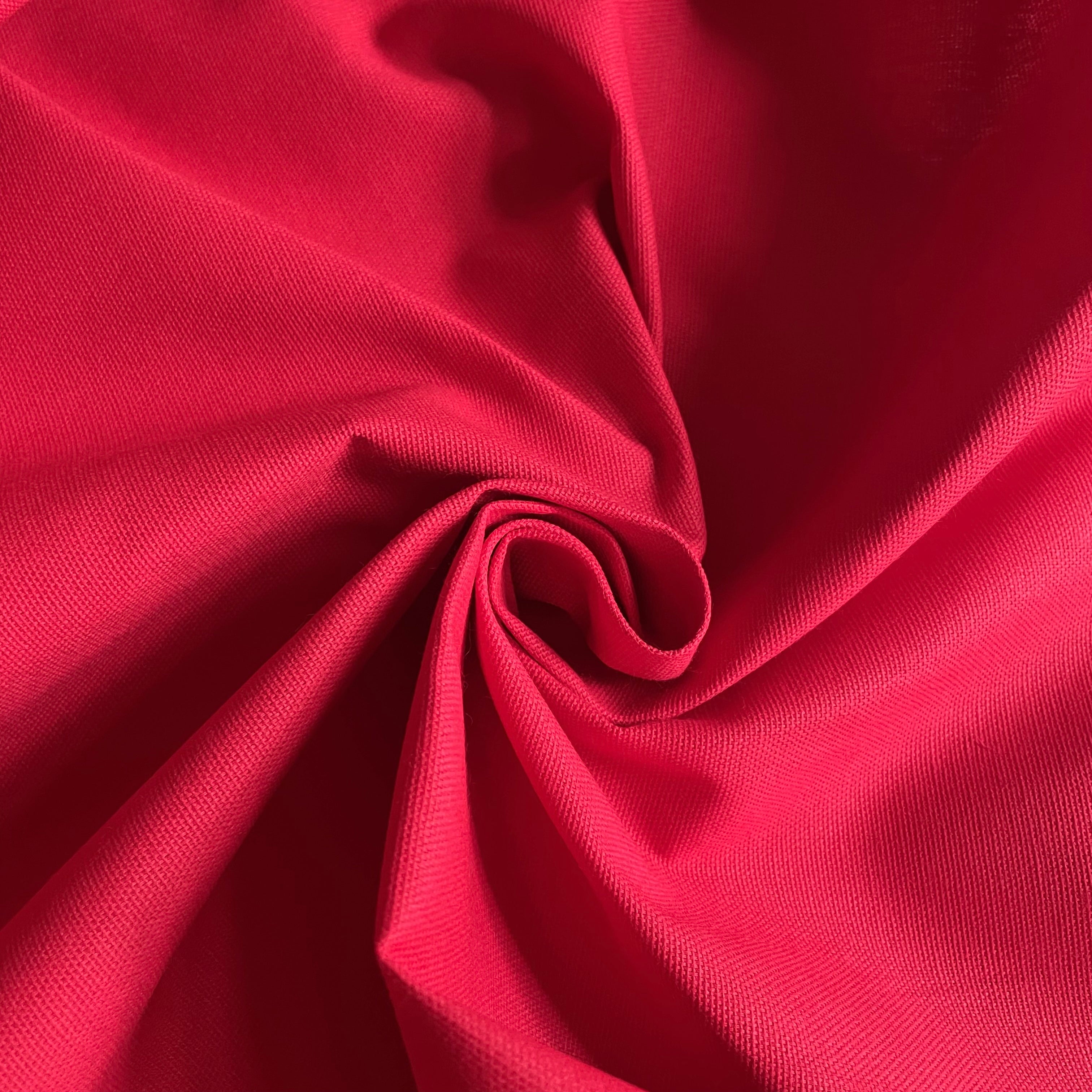 Cotton Canvas - Bright Red