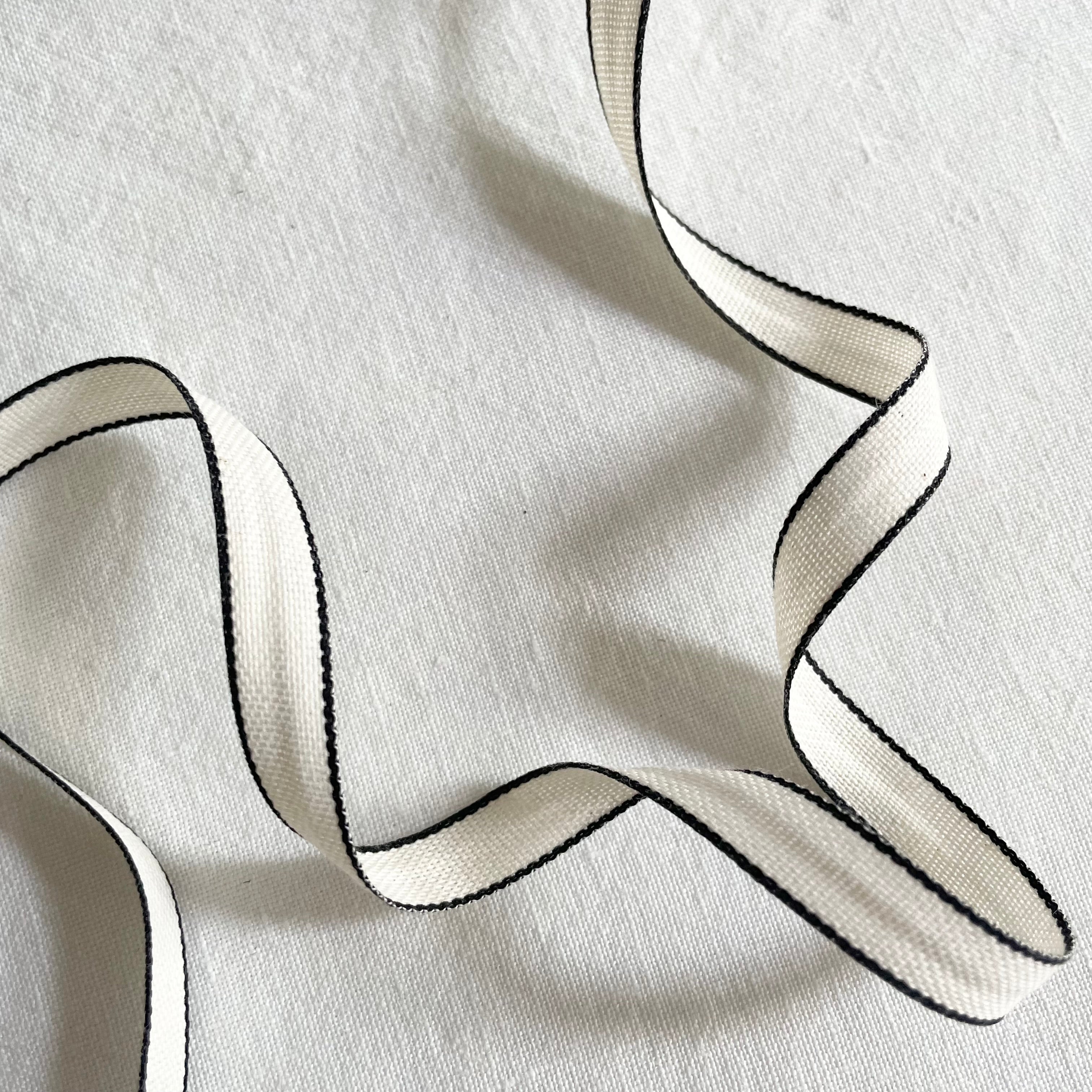 Studio Carta Drittofilo Cotton Ribbon - Natural / Black