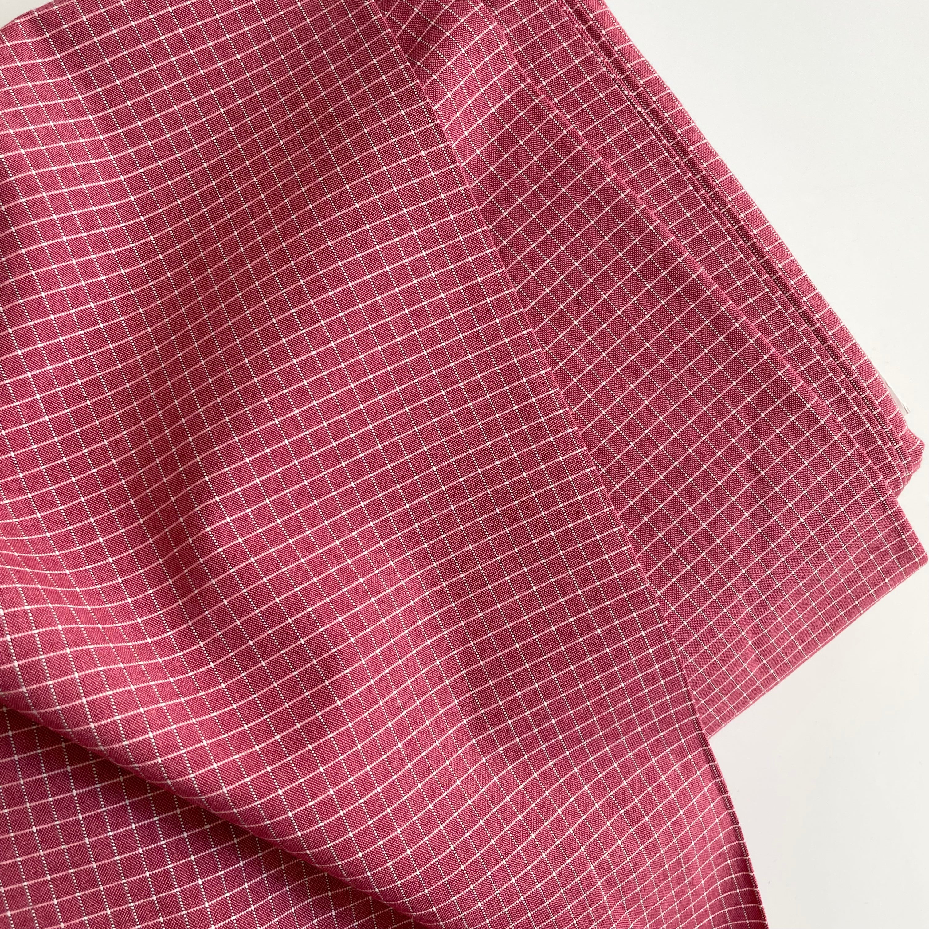 Tilda Fabrics : Creating Memories - Plaid Burgundy