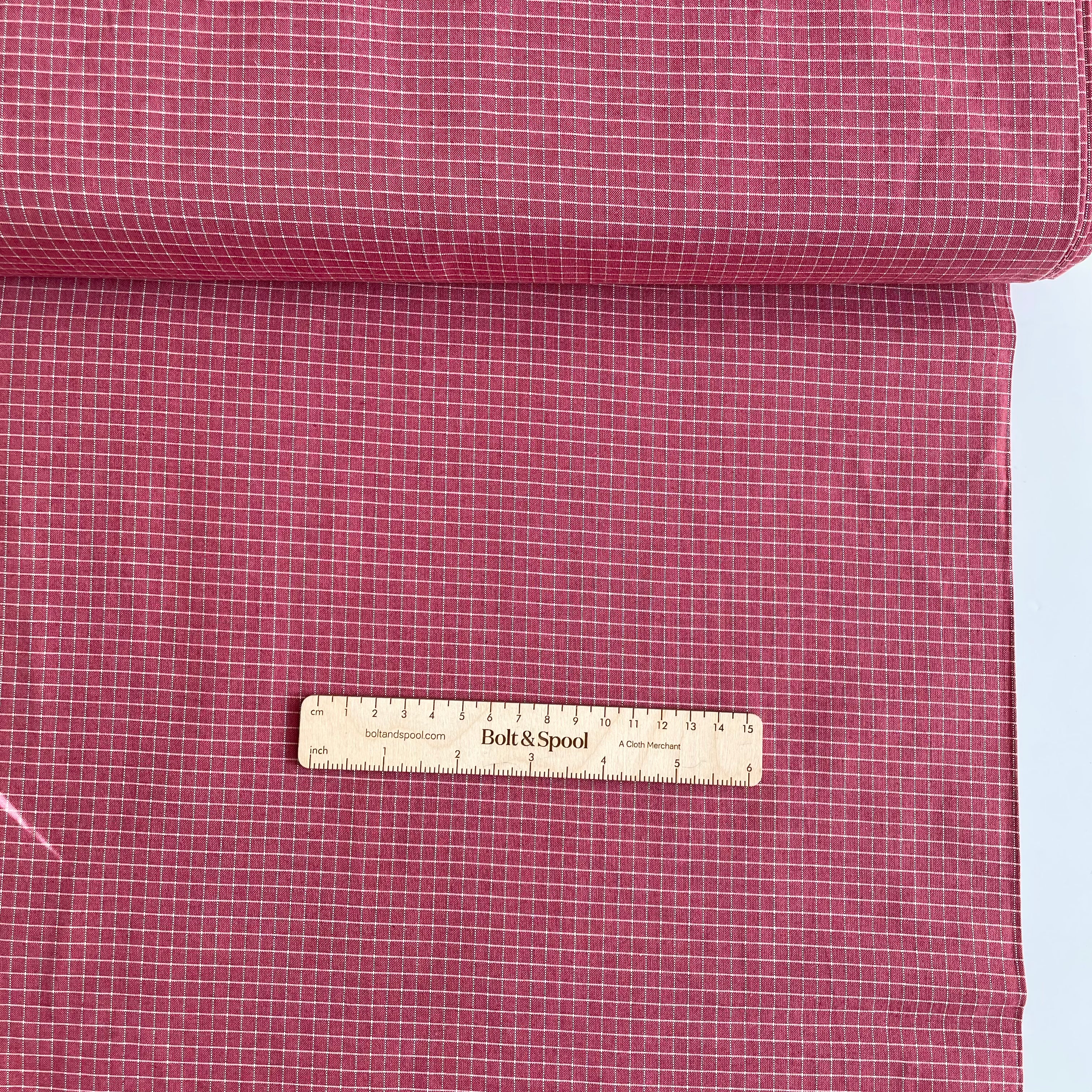Tilda Fabrics : Creating Memories - Plaid Burgundy