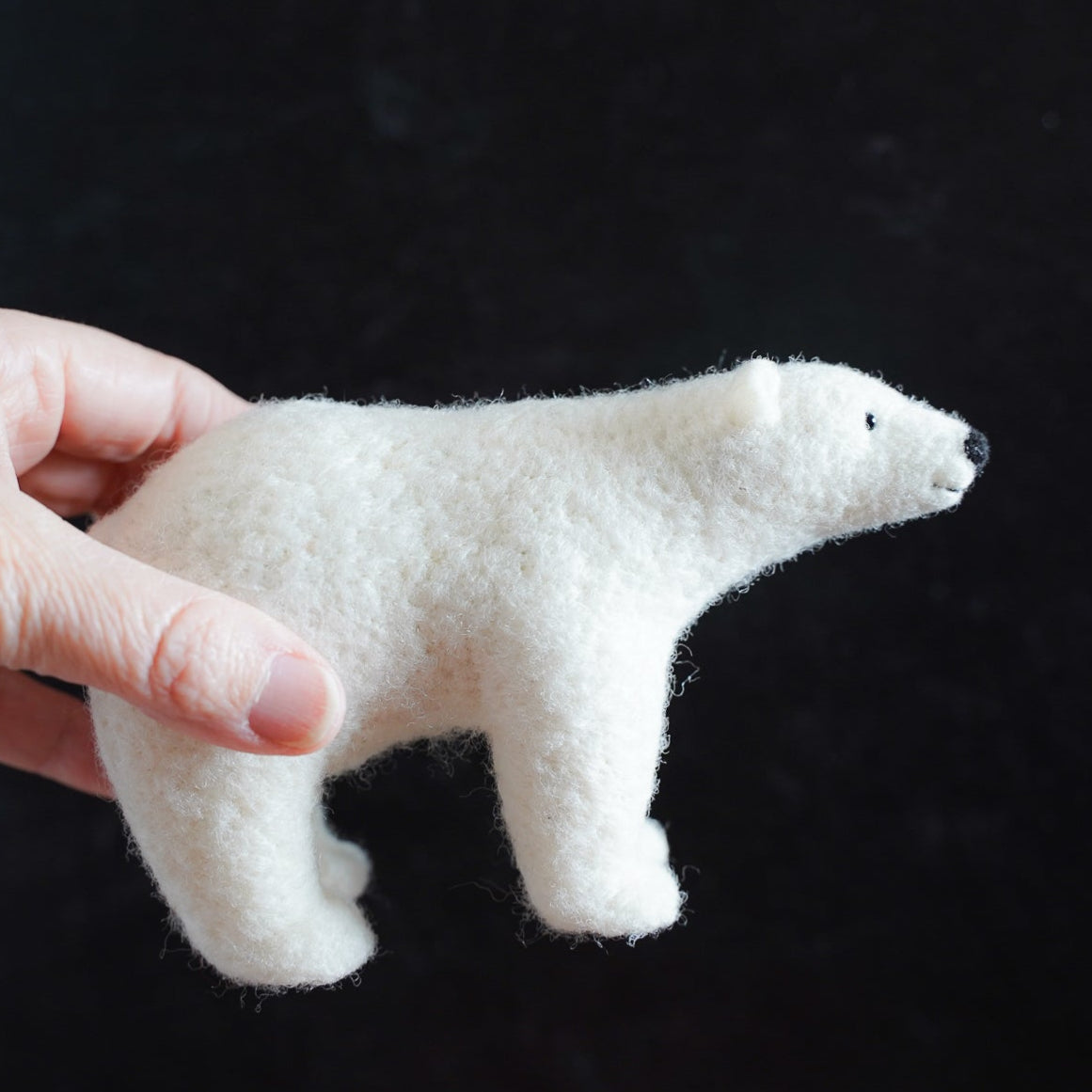 polar bear needle felting kit