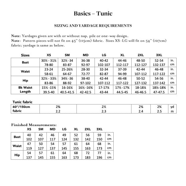 Folkwear Sewing Pattern Basics Tunic