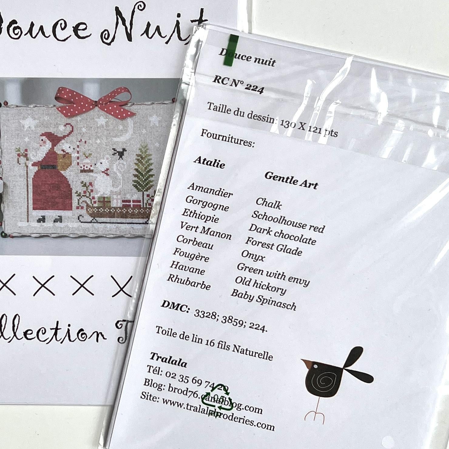 tralala douce nuit cross stitch pattern