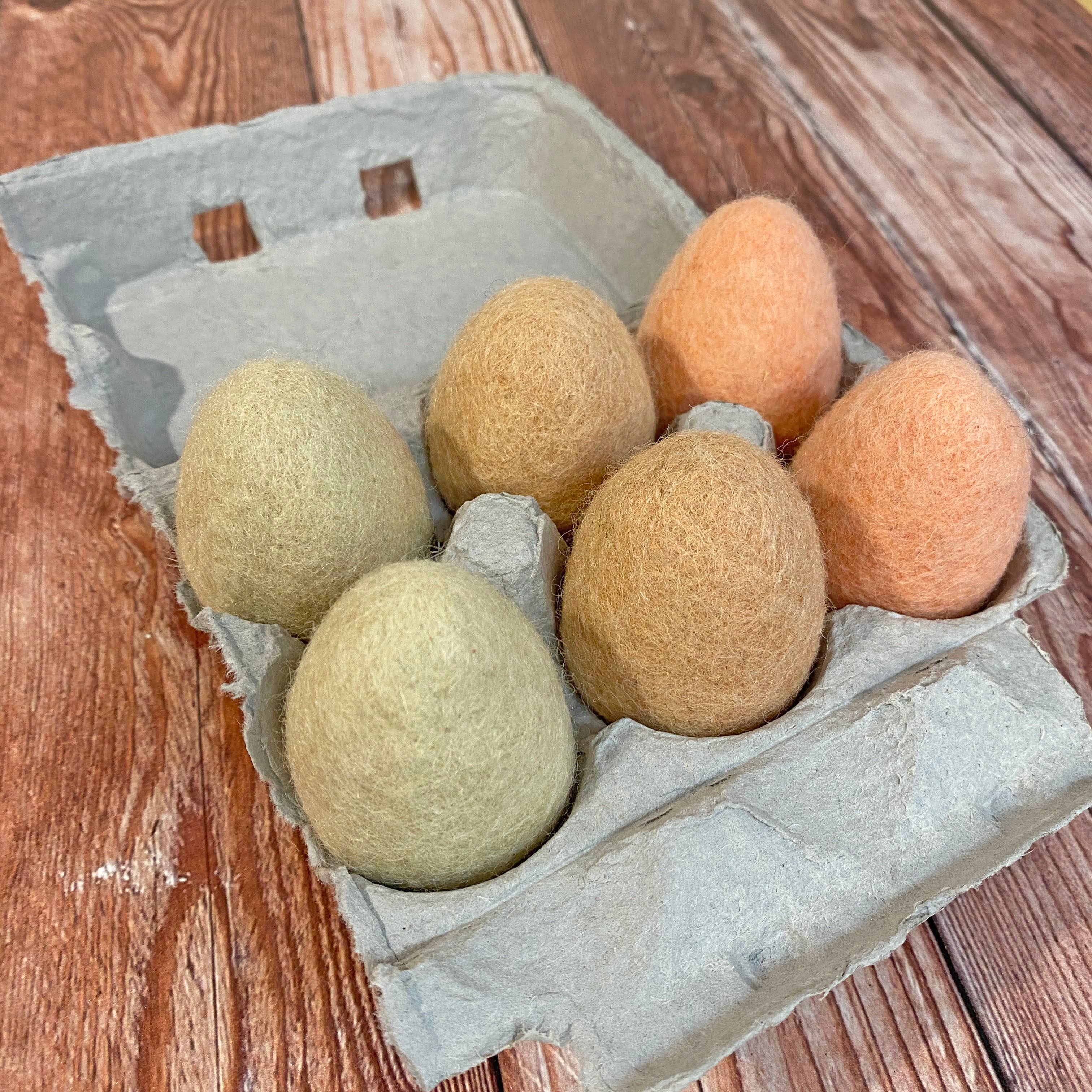 Oakwind Hollow : Half Dozen Felt Eggs - Local Eggs