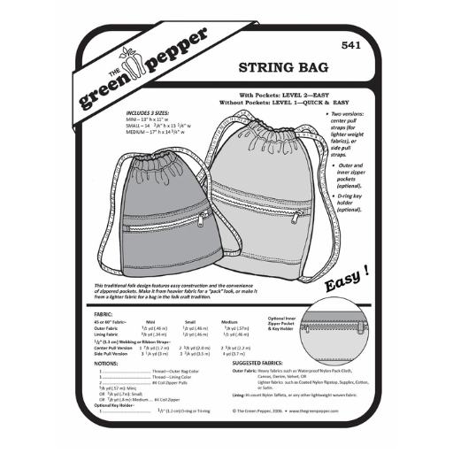 Green Pepper String Bag Pattern