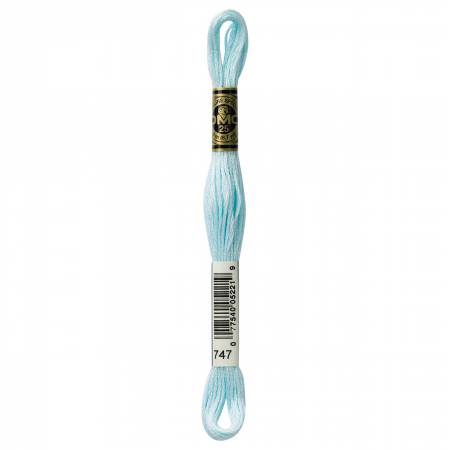DMC 6-Strand Floss Color 747 Very Light Sky Blue