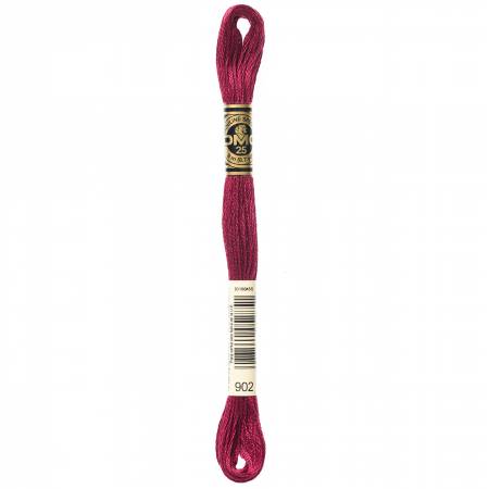 DMC 6-Strand Floss Color 902 Very Dark Garnet