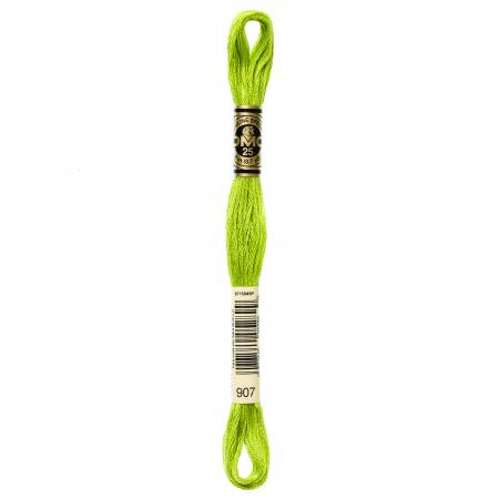 DMC 6-Strand Floss Color 907 Light Parrot Green