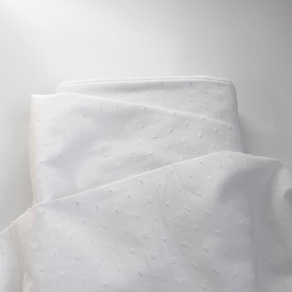 Swiss Dot Cotton - White
