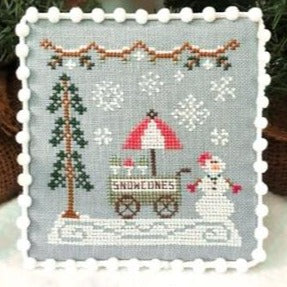 country cottage needleworks snow village cross stitch chart