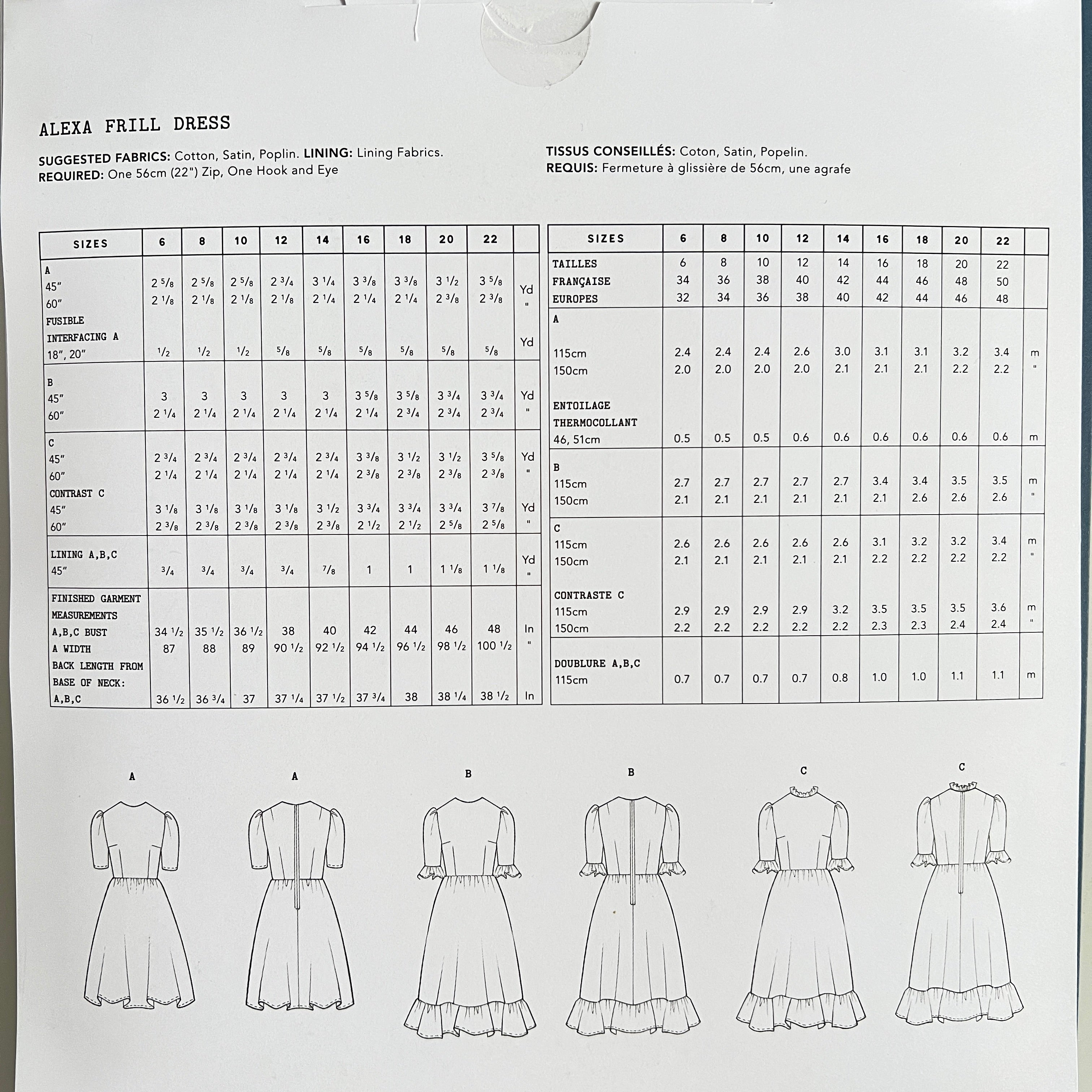 Liberty Fabrics Sewing Pattern : Alexa Frill Dress