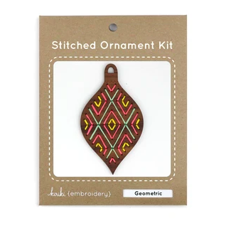 kiriki press stitched ornament kit - geometric