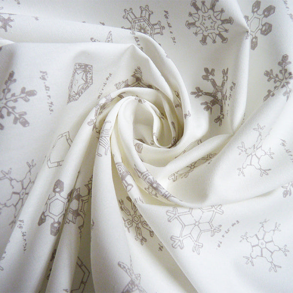 Art Gallery Fabrics : Little Town - Snow Crystals Ash quilting cotton snowflake