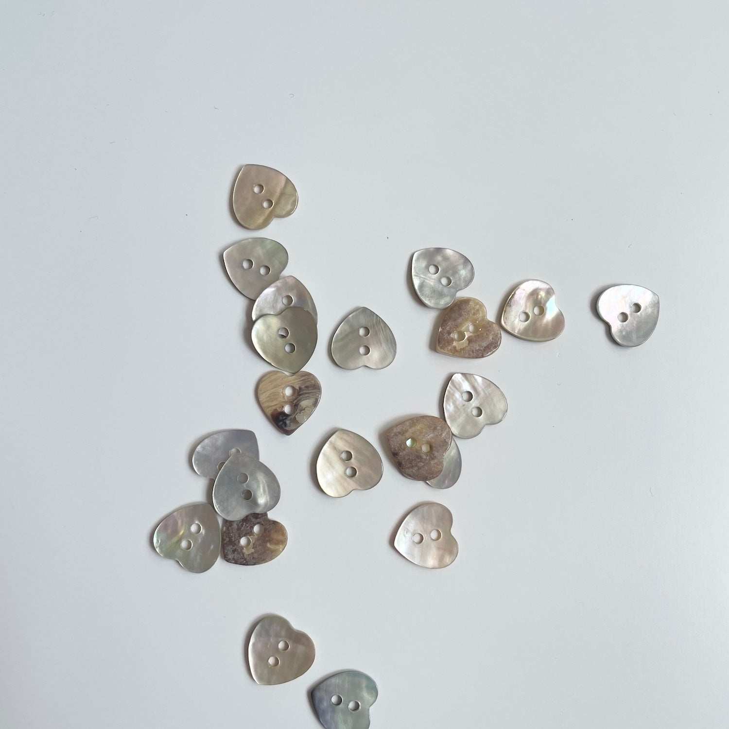 Agoya Shell Heart Button