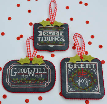 Counted Cross Stitch Pattern: Chalkboard Ornaments Part 2