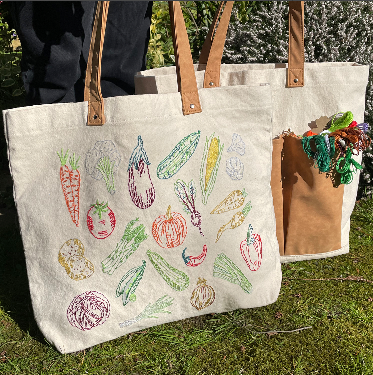 Stitch Your Flowers Tote Bag – Chasing Threads