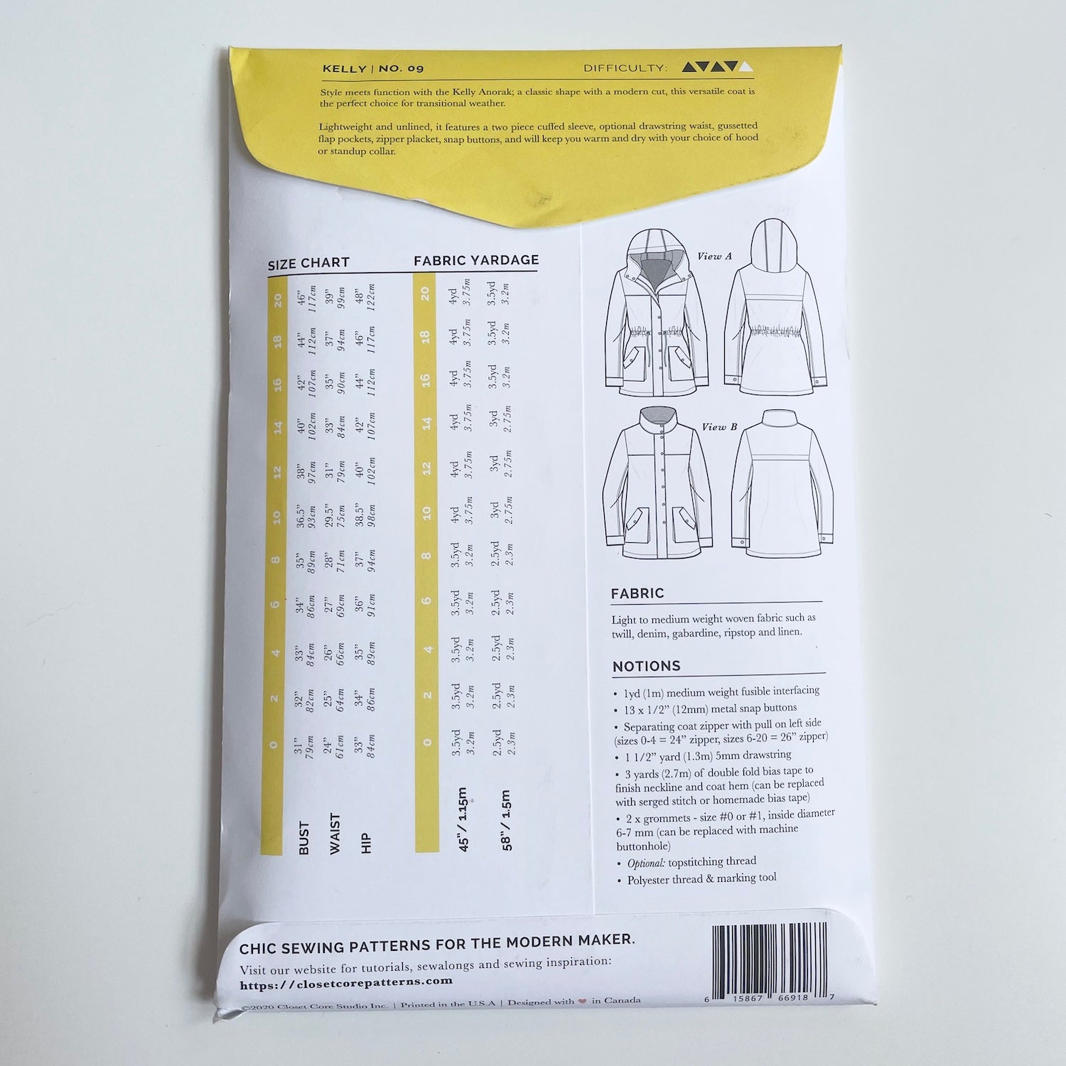 Closet Core Patterns : Kelly Anorak Jacket