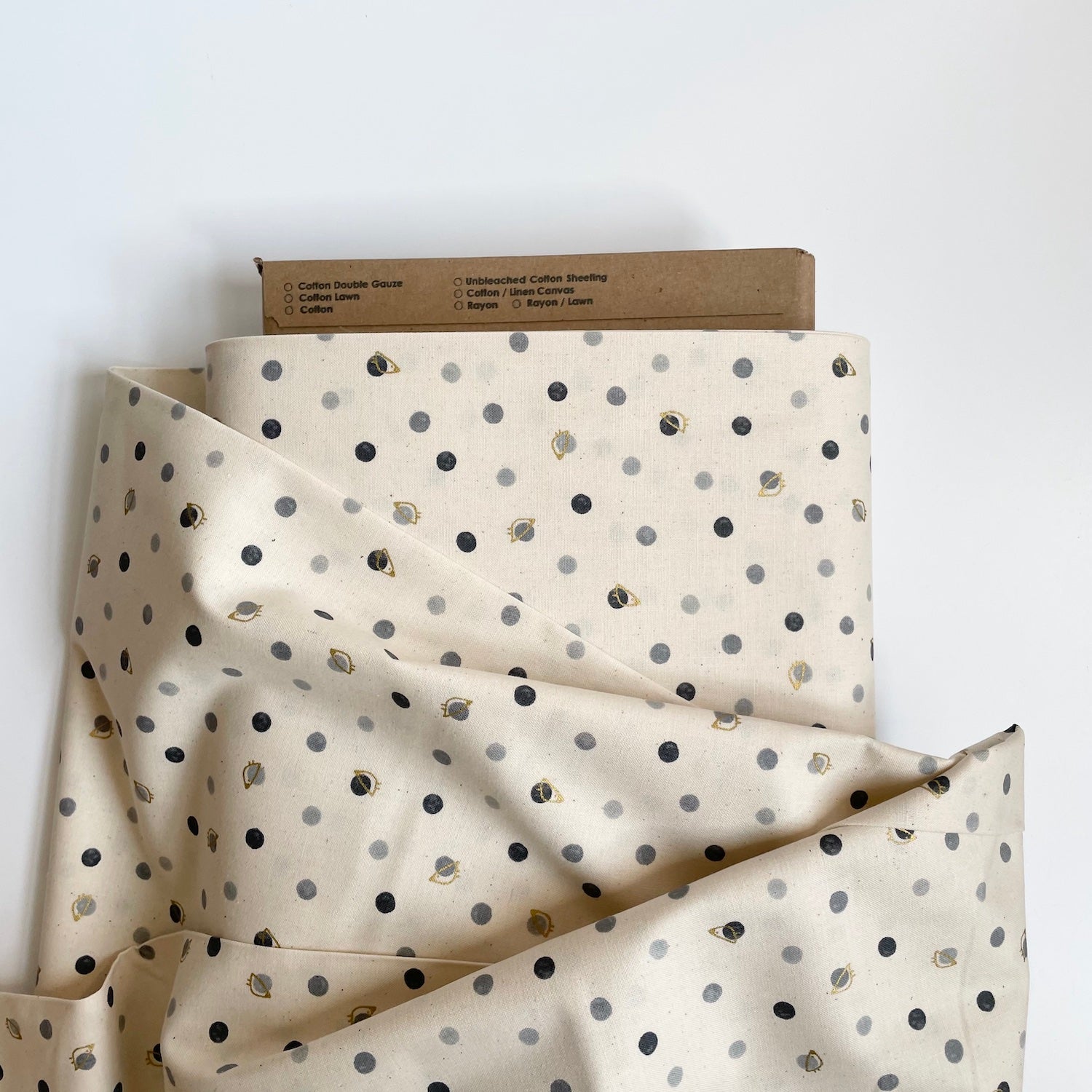 Cotton + Steel : Festival Companion - Fox and Friends Unbleached black metallic