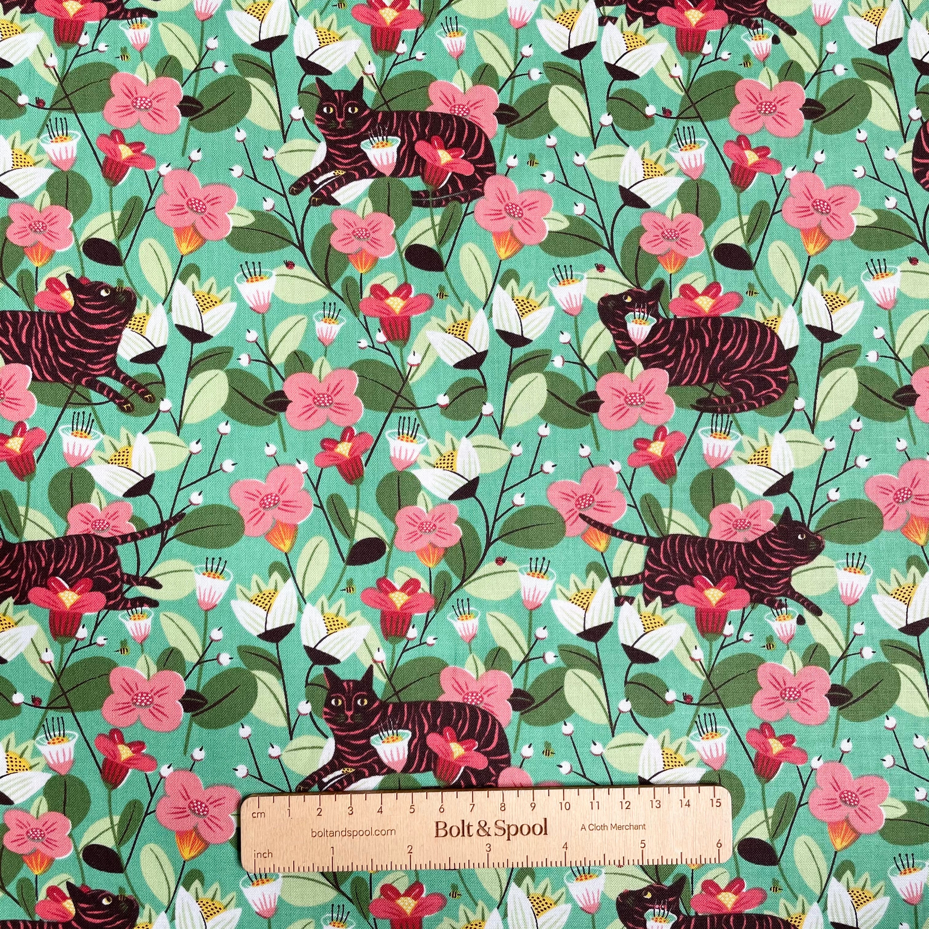 Cotton + Steel : Loli's Garden - Green With Envy Geranio