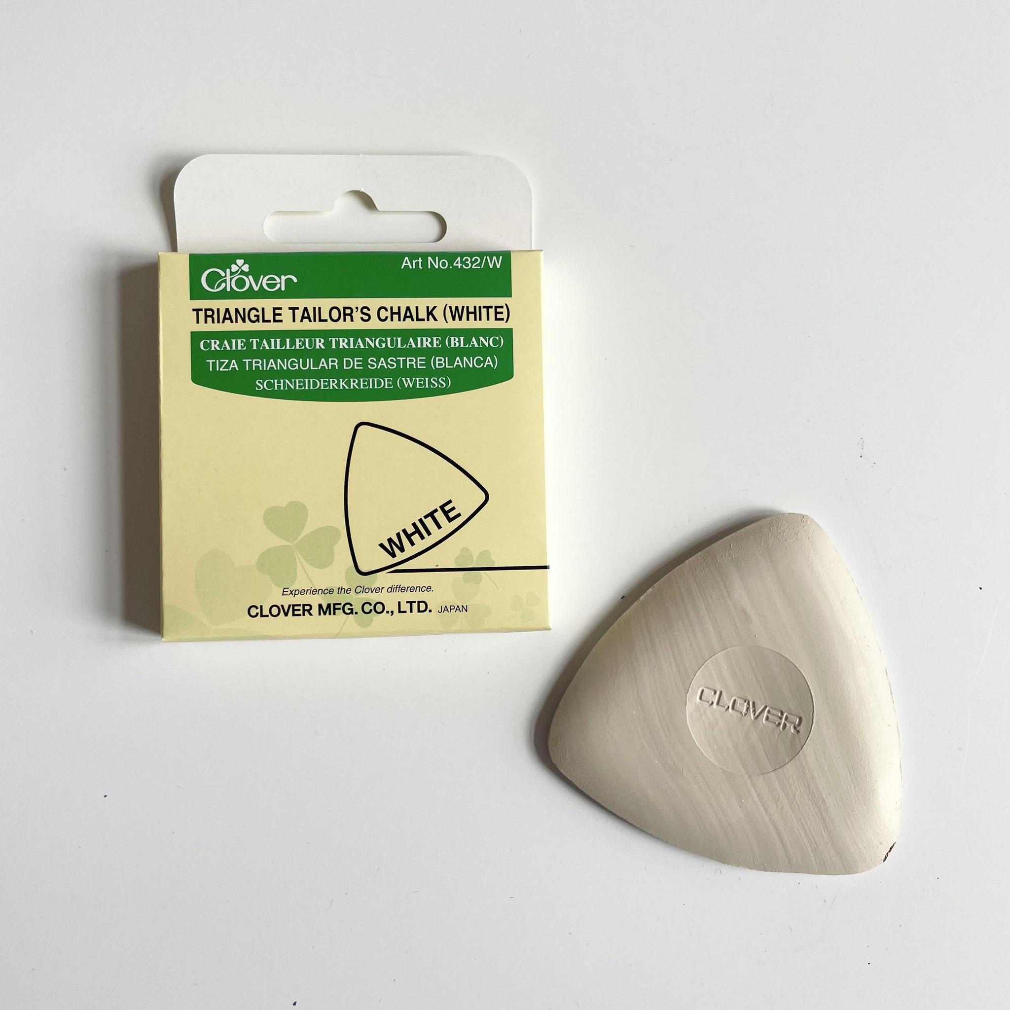 Clover Triangle Tailor's Chalk - White