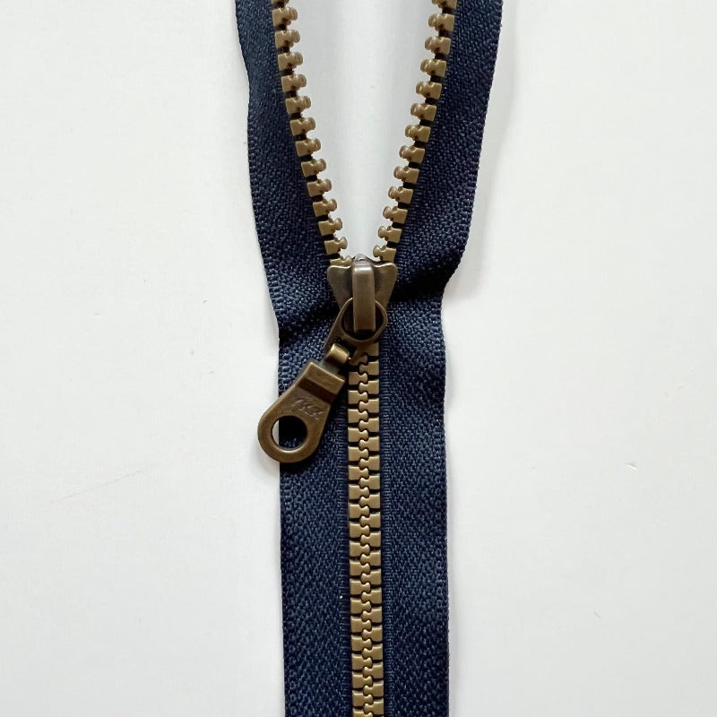 24" (Twenty-four inch) YKK brasstique separating jacket zipper