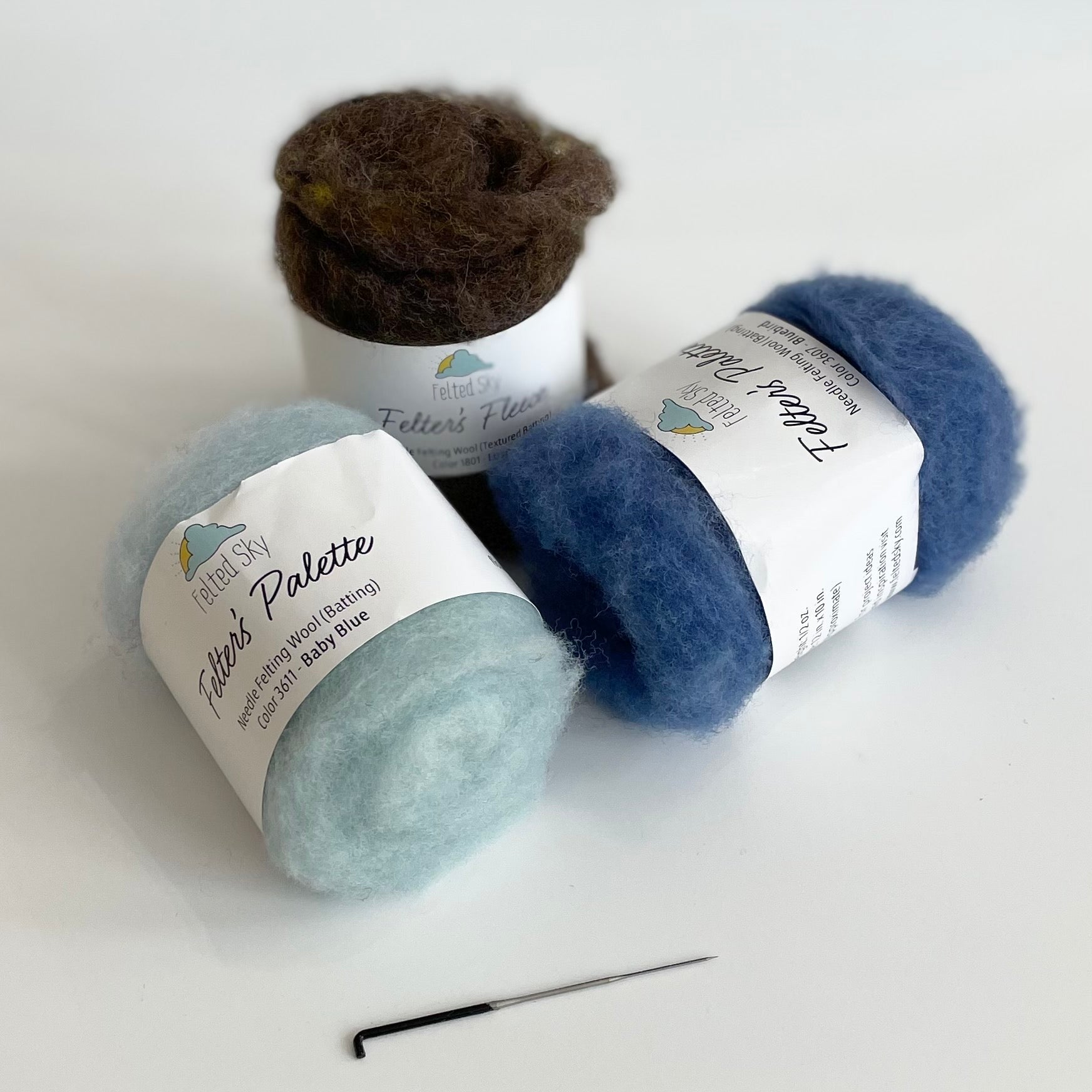 Felted Sky Wool Batting