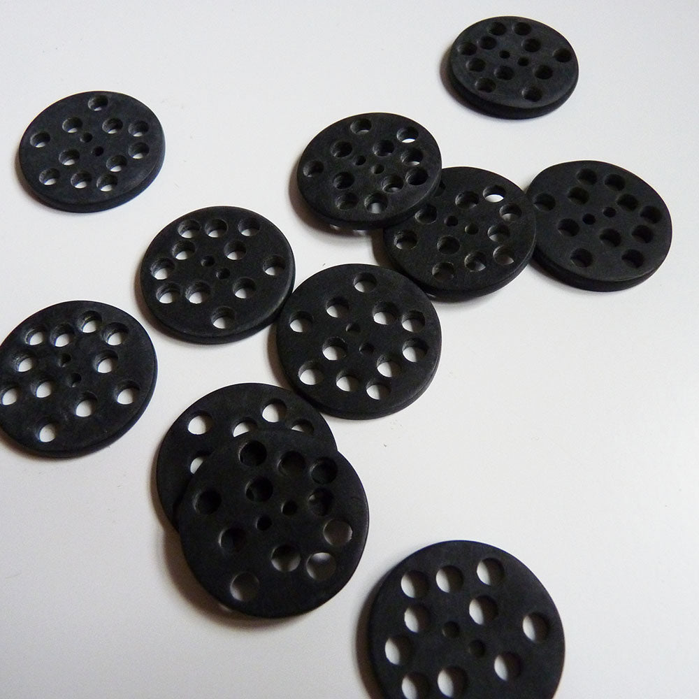 Lasercut Resin Button - Black