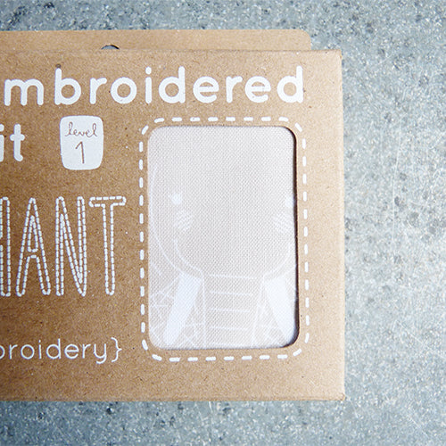kiriki press embroider stuffed elephant doll kit