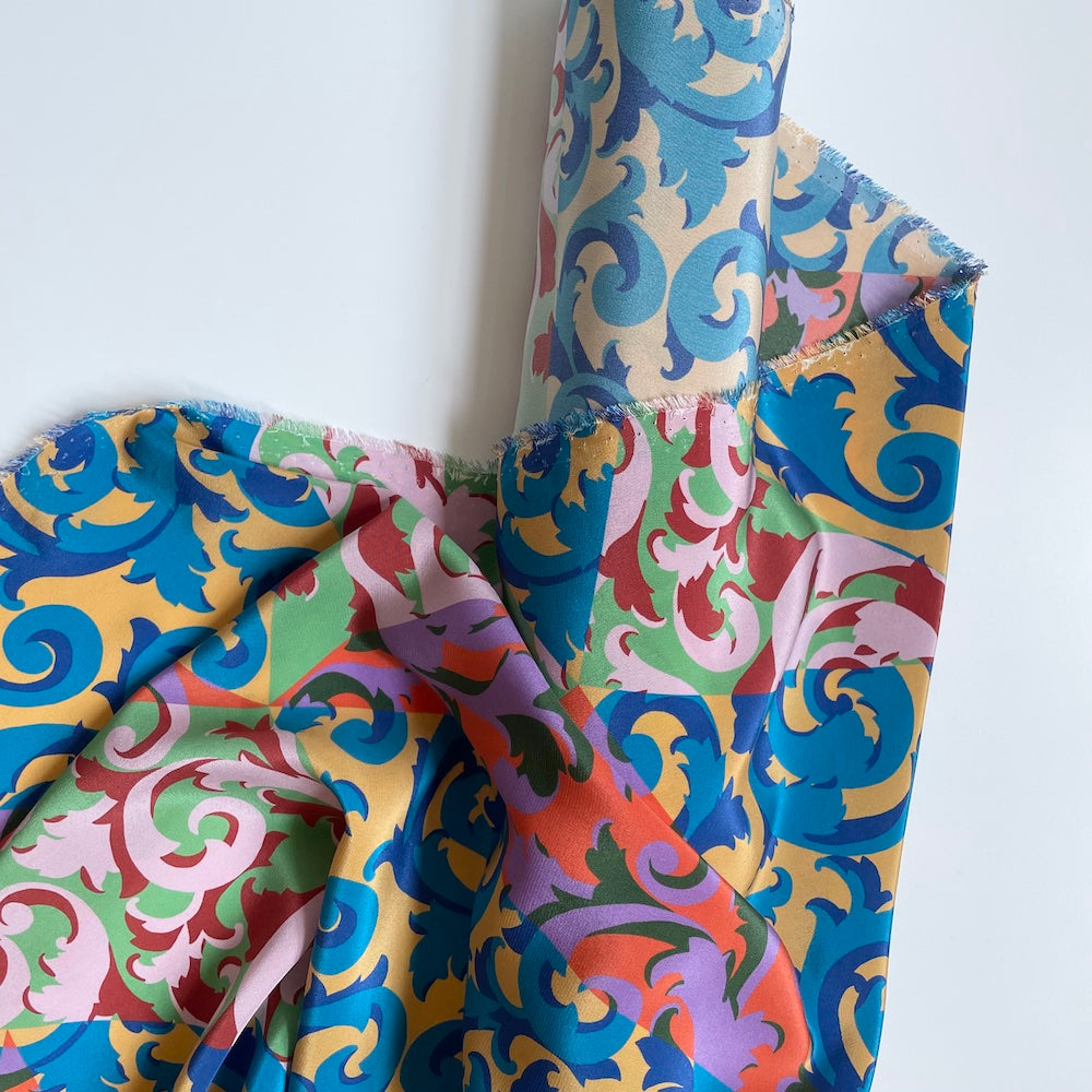 Liberty of London Kensington Silk Crepe de Chine - Rococo Scrolls B