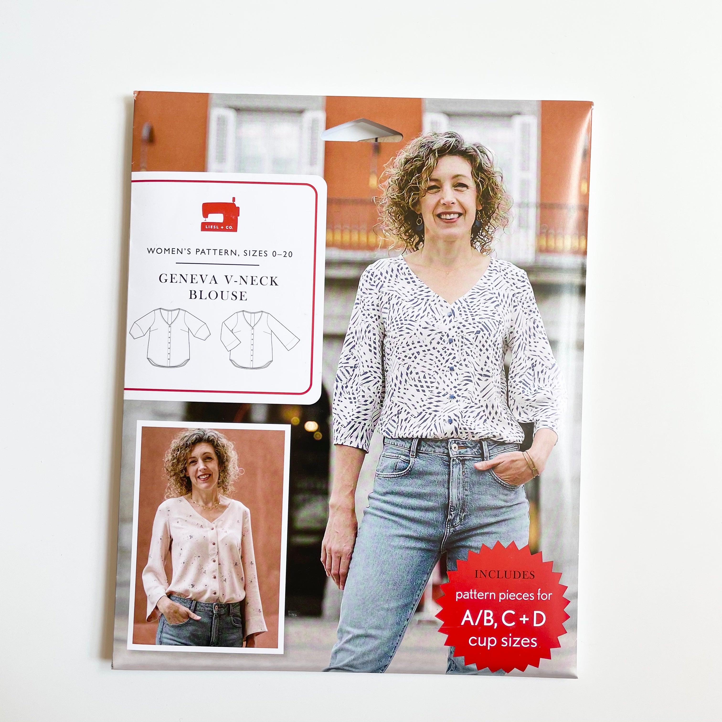 Liesl + Co Patterns : Geneva V-Neck Blouse
