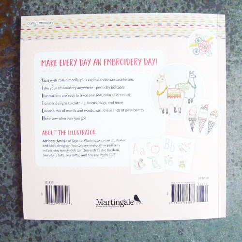 lunch hour embroidery book by adrienne smitke