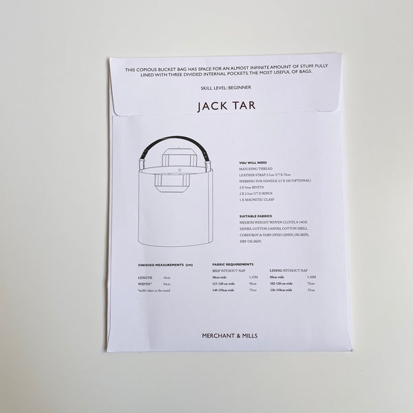 Merchant & Mills Pattern : Jack Tar Bucket Bag