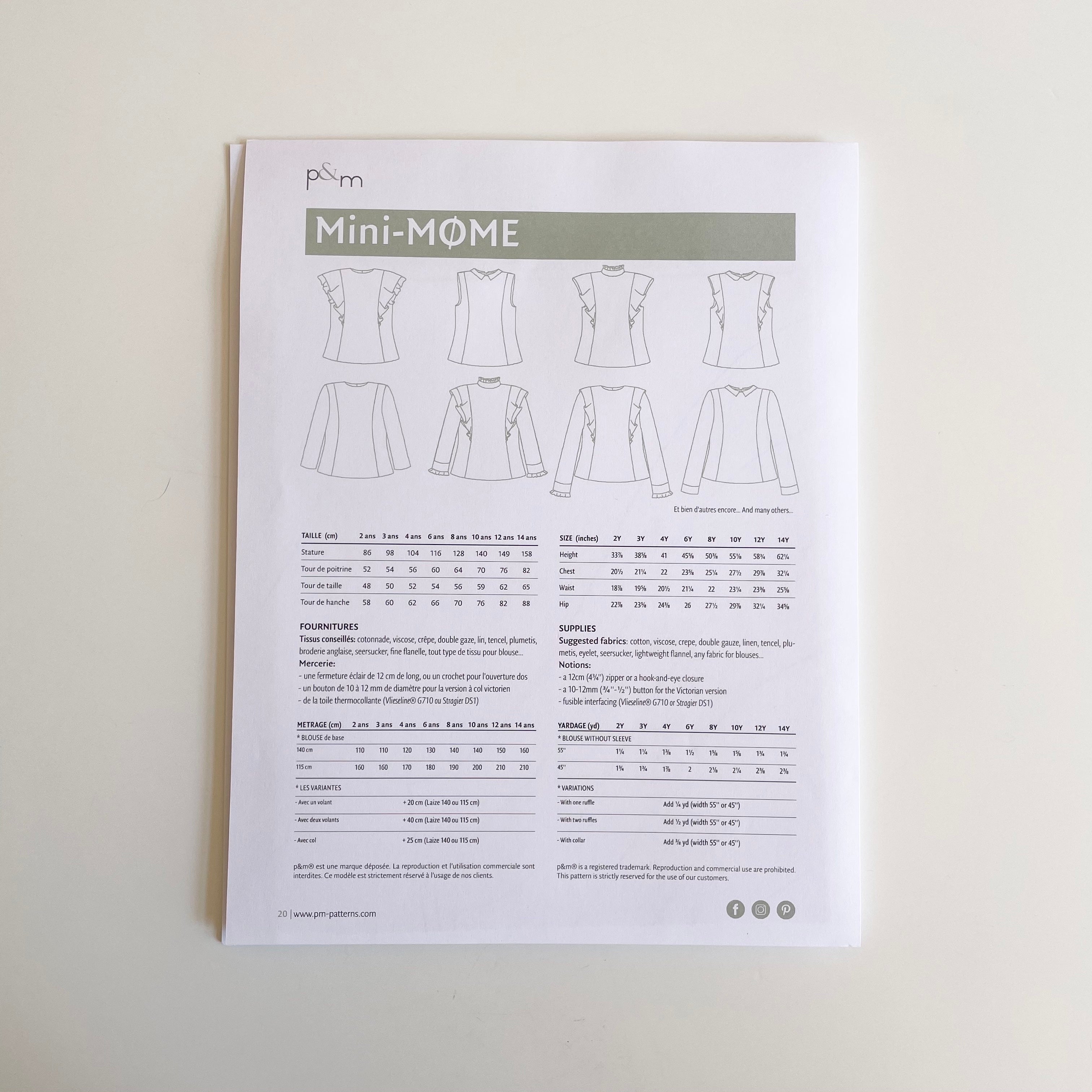 P&M Patterns : Mini Mome