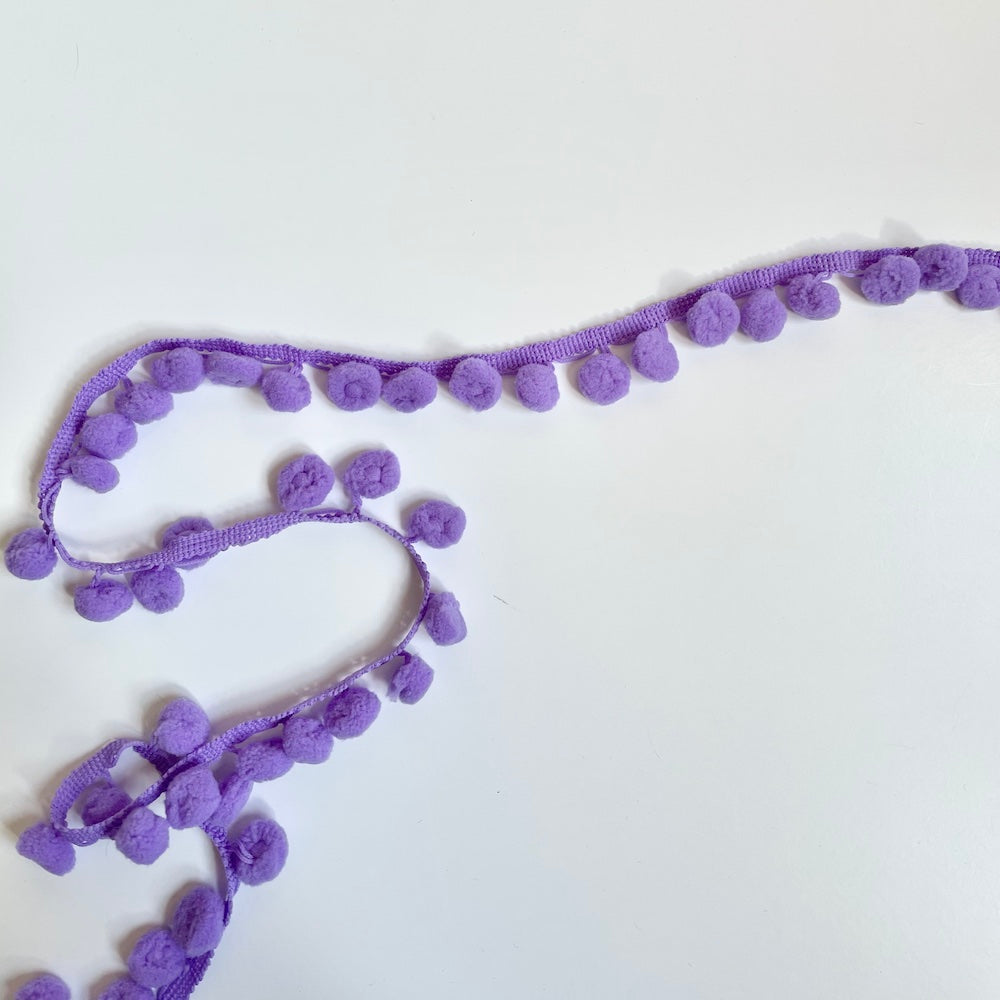 Pom Pom Fringe - Orchid 25mm