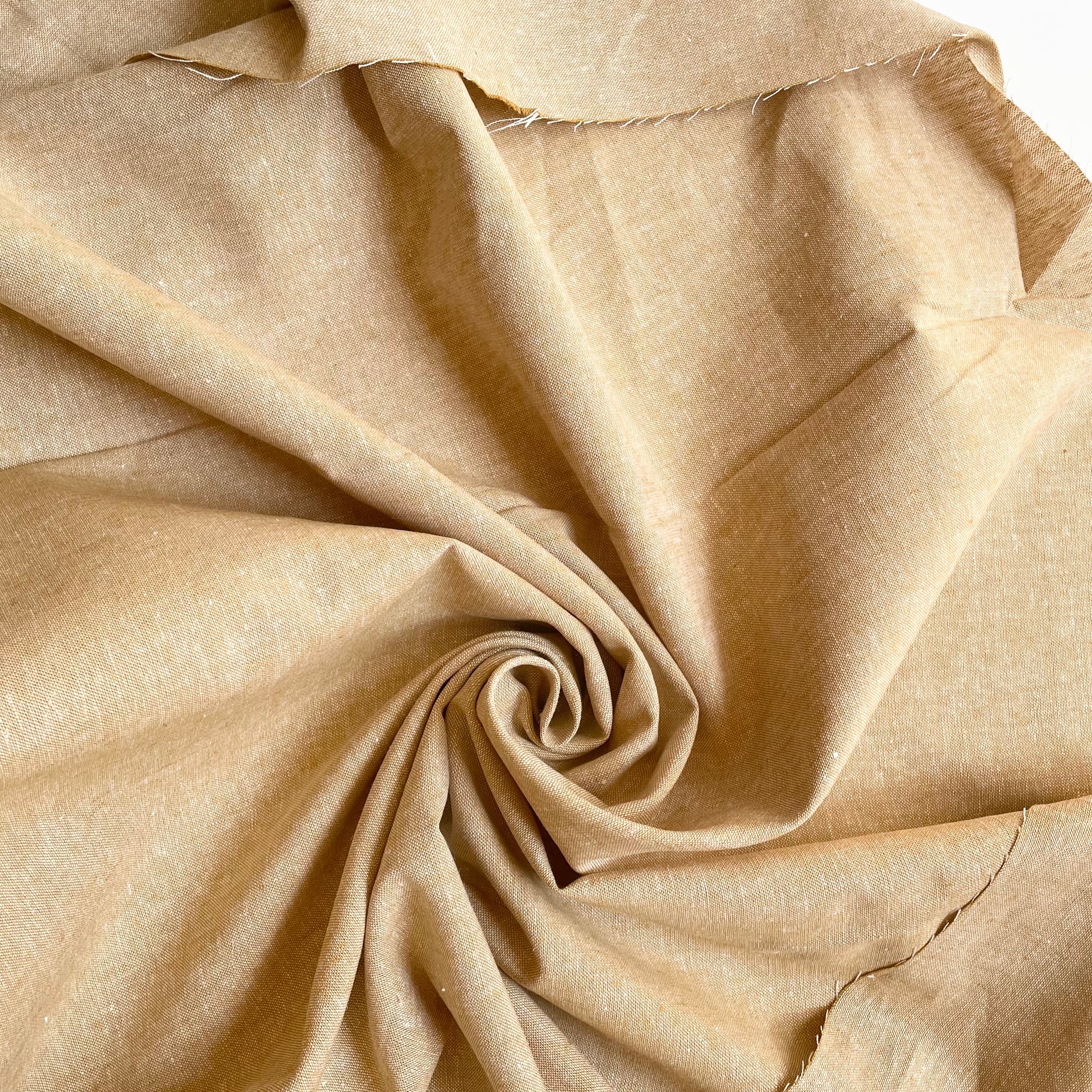 Robert Kaufman : Essex Chambray Linen - Leather
