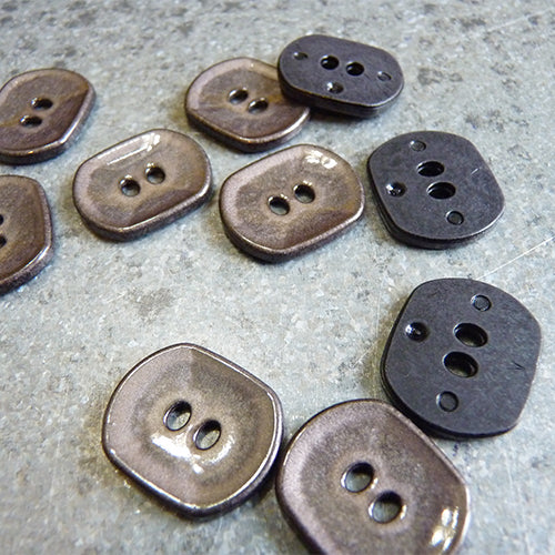 round rectangle two hole plastic button lavender