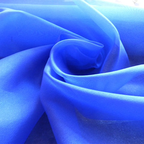 blue silk organza