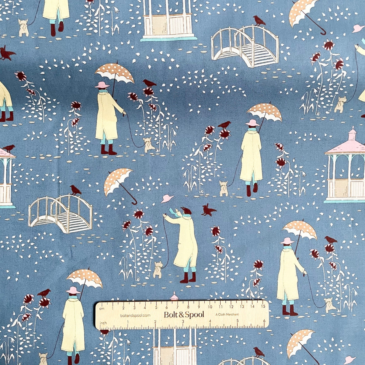 Tilda Fabrics : Windy Days - Stormy Dusty Red – Bolt & Spool