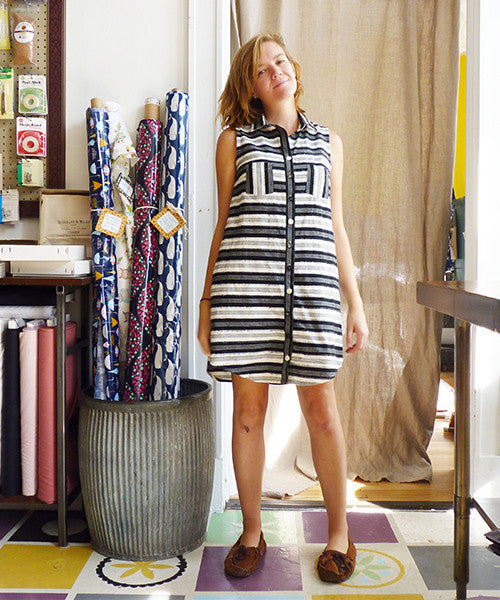 Grainline Alder Shirtdress - Ikat