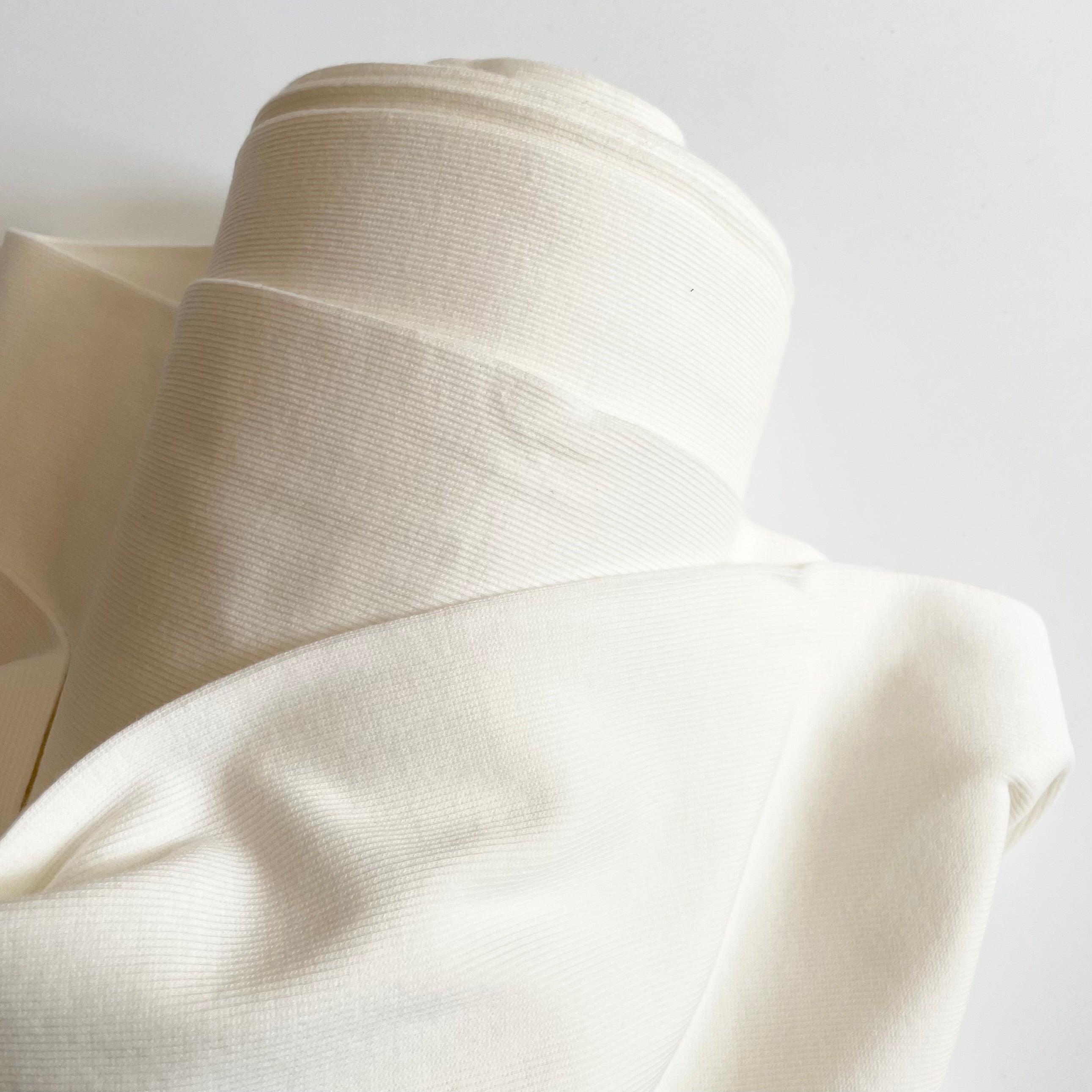 Organic Cotton 2x2 Rib Knit - Ivory
