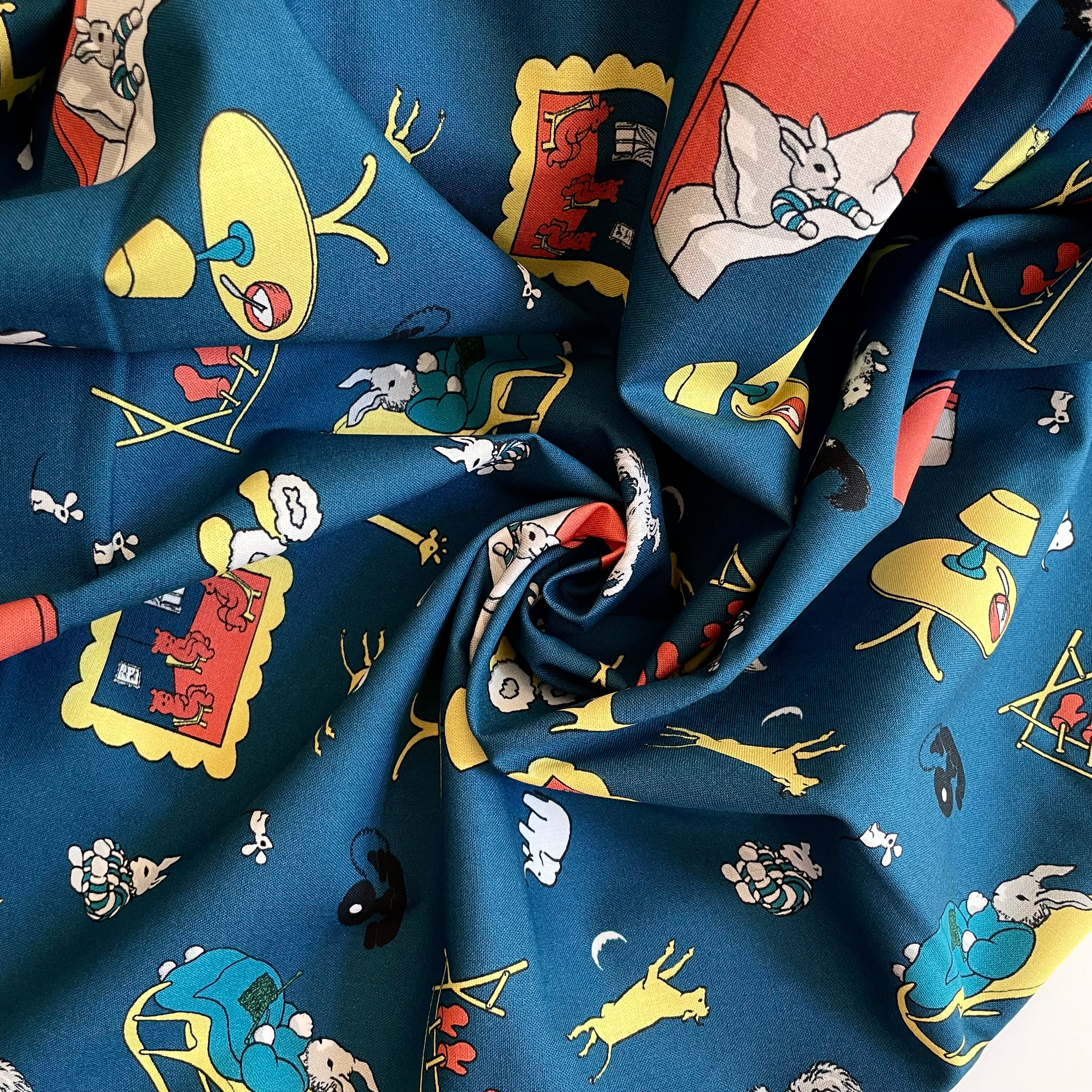 Cloud9 Organic Cotton : Goodnight Moon - Tossed Teal
