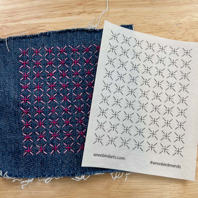 Wren Bird Arts : Washable Mending Patterns #11 Neon Green Nature