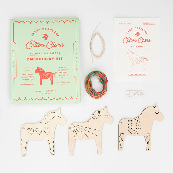 Cotton Clara : Dala Horses Embroidery Board Kit