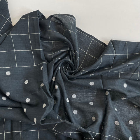 Merchant & Mills Indian Jamdani Cotton - Midnight Orchard