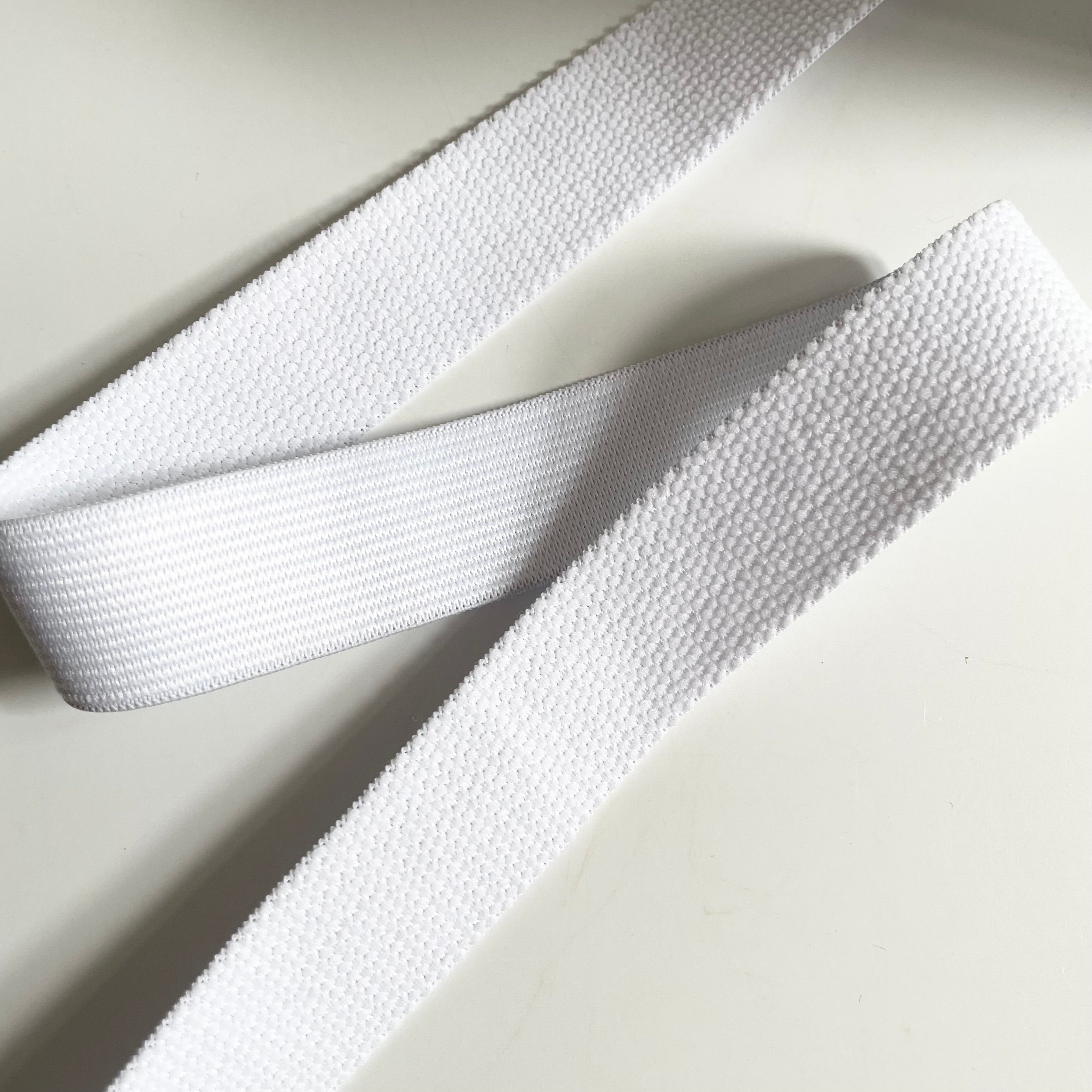 Plush Knit Elastic - 1" White