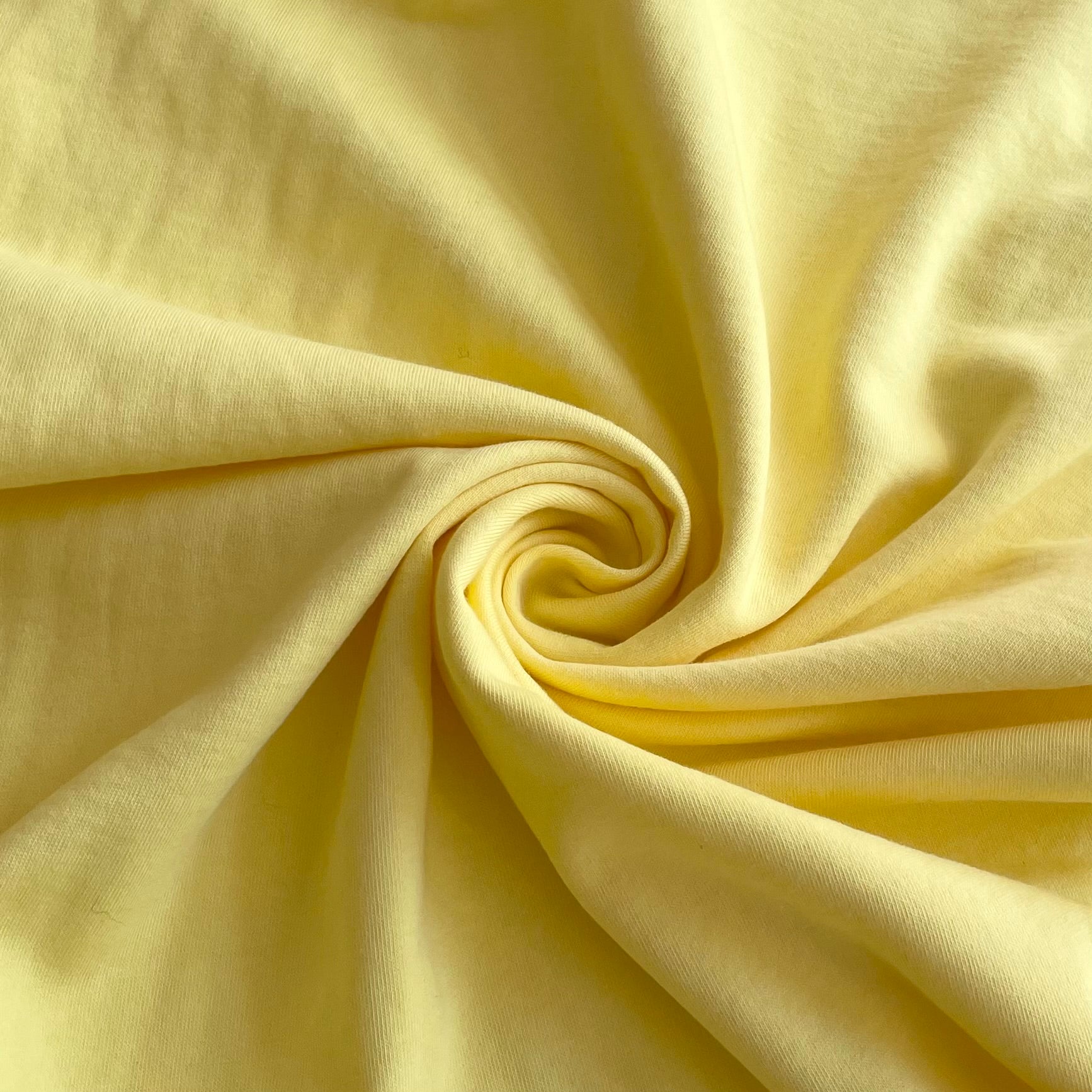 Organic Cotton Sweatshirt Fleece - Yellow Cream